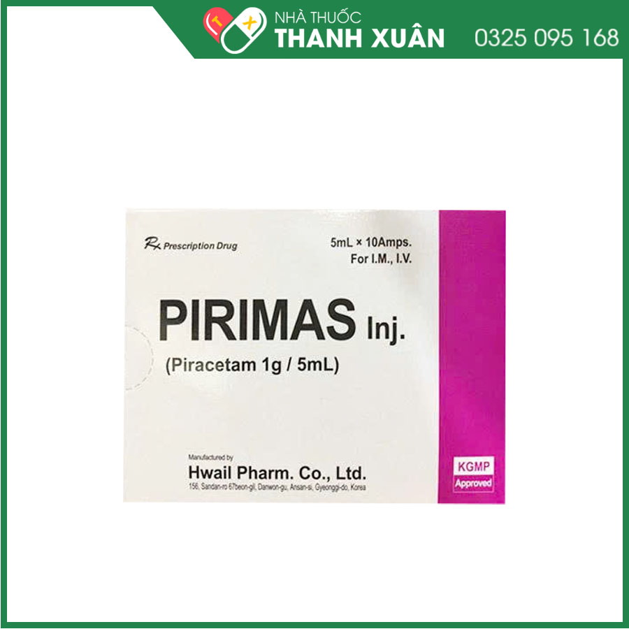 Pirimas Inj. được dùng điều trị suy giảm nhận thức, rối loạn thần kinh và hỗ trợ chứng khó đọc ở trẻ em